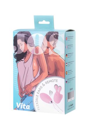Нежно-розовый набор VITA: вибропуля и вибронасадка на палец 